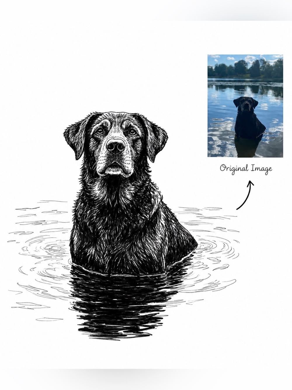 Custom Pet Portrait Wood Slice Sign • Laser Engraved Plaque • Personalized - Picture 10 of 13